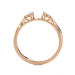 5/8 ctw Round Lab Grown Diamond Side Stone Engagement Ring