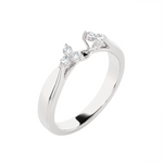 5/8 ctw Round Lab Grown Diamond Side Stone Engagement Ring