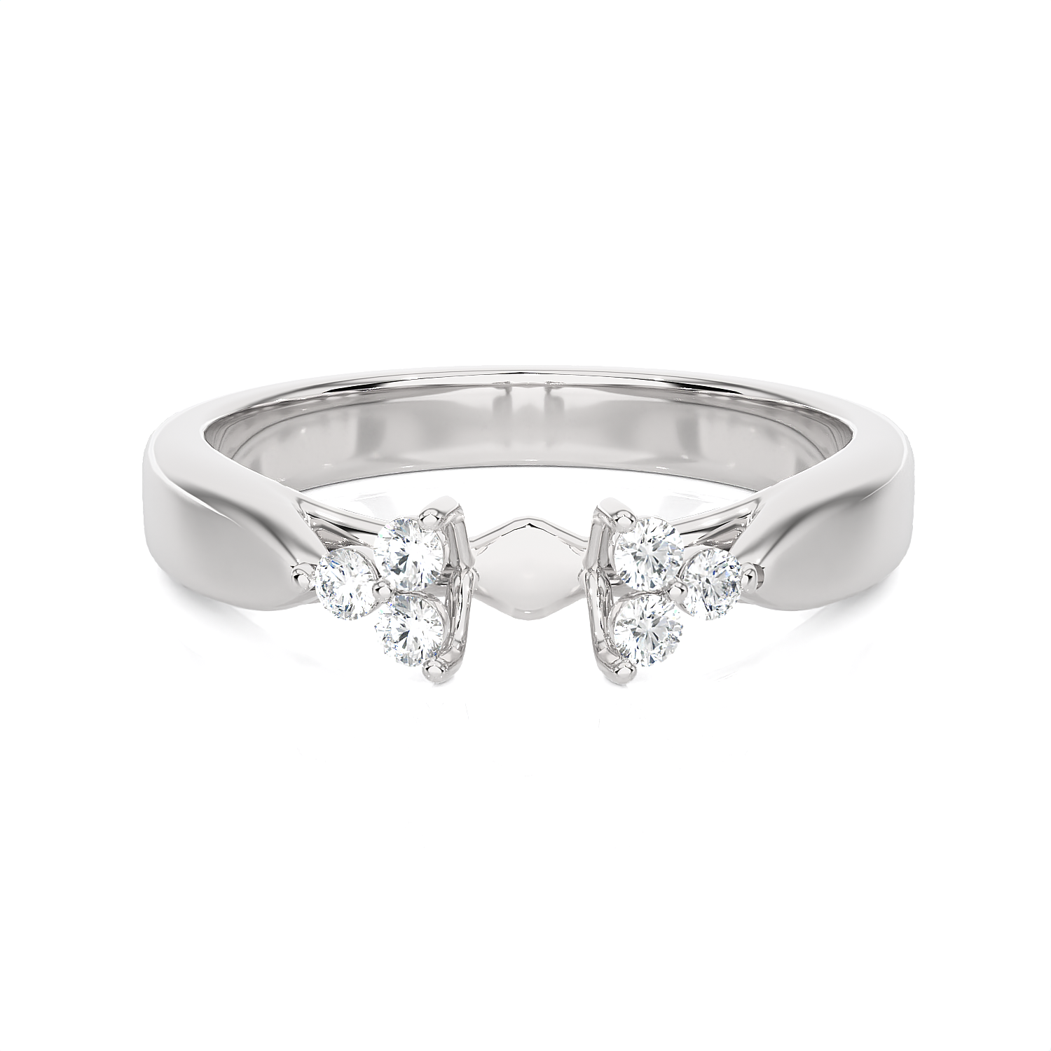 5/8 ctw Round Lab Grown Diamond Side Stone Engagement Ring