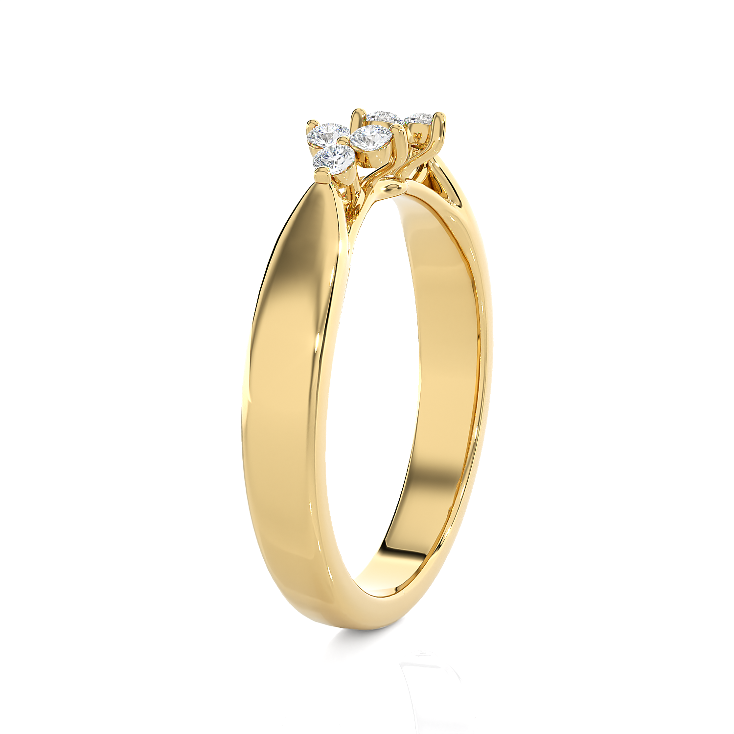 5/8 ctw Round Lab Grown Diamond Side Stone Engagement Ring