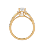 3/4 ctw Princess-Cut Lab Grown Diamond Side Stone Engagement Ring