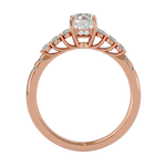 1 1/2 ctw Round Lab Grown Diamond Side Stone Engagement Ring
