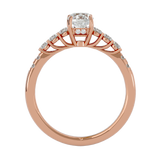1 1/2 ctw Round Lab Grown Diamond Side Stone Engagement Ring