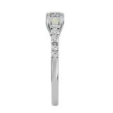 1 1/2 ctw Round Lab Grown Diamond Side Stone Engagement Ring