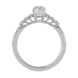 1 1/2 ctw Round Lab Grown Diamond Side Stone Engagement Ring