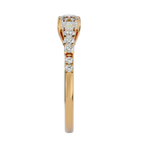 1 1/2 ctw Round Lab Grown Diamond Side Stone Engagement Ring