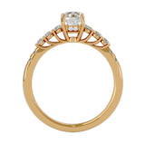 1 1/2 ctw Round Lab Grown Diamond Side Stone Engagement Ring