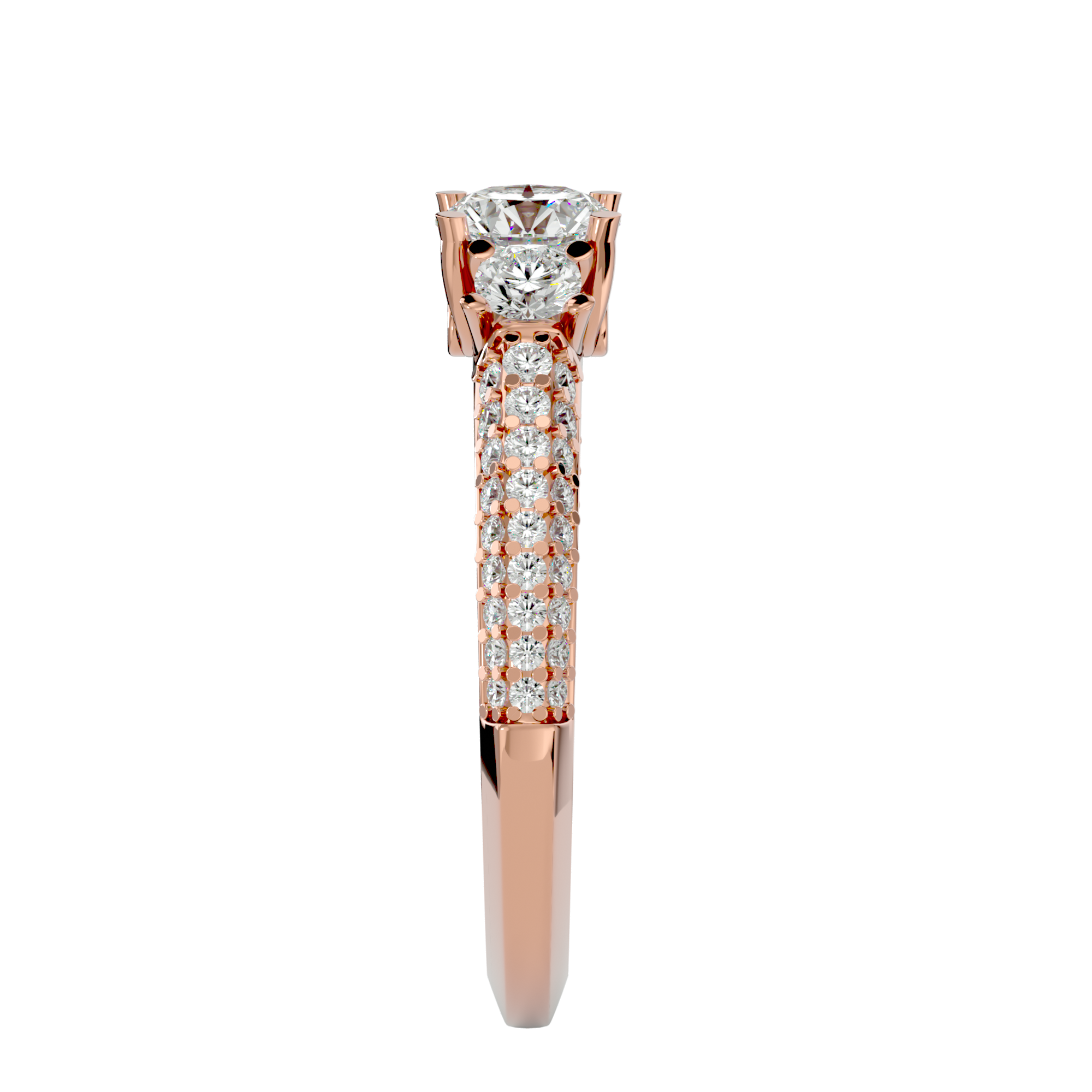 1 1/4 ctw Round Three Stone Lab Grown Diamond Ring