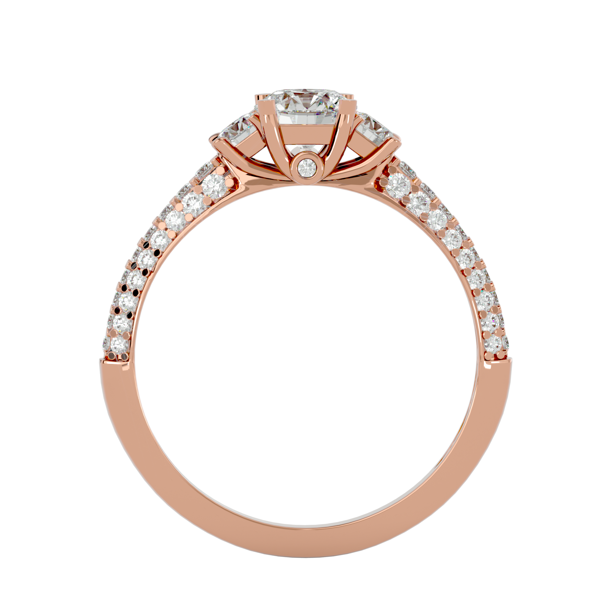 1 1/4 ctw Round Three Stone Lab Grown Diamond Ring