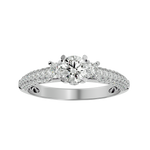 1 1/4 ctw Round Three Stone Lab Grown Diamond Ring