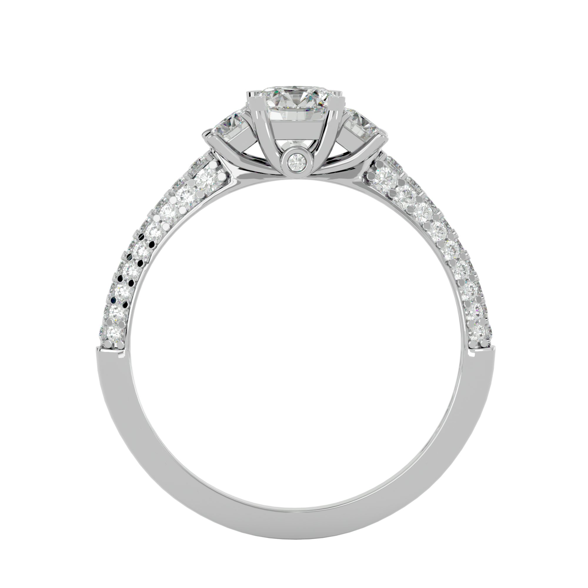 1 1/4 ctw Round Three Stone Lab Grown Diamond Ring