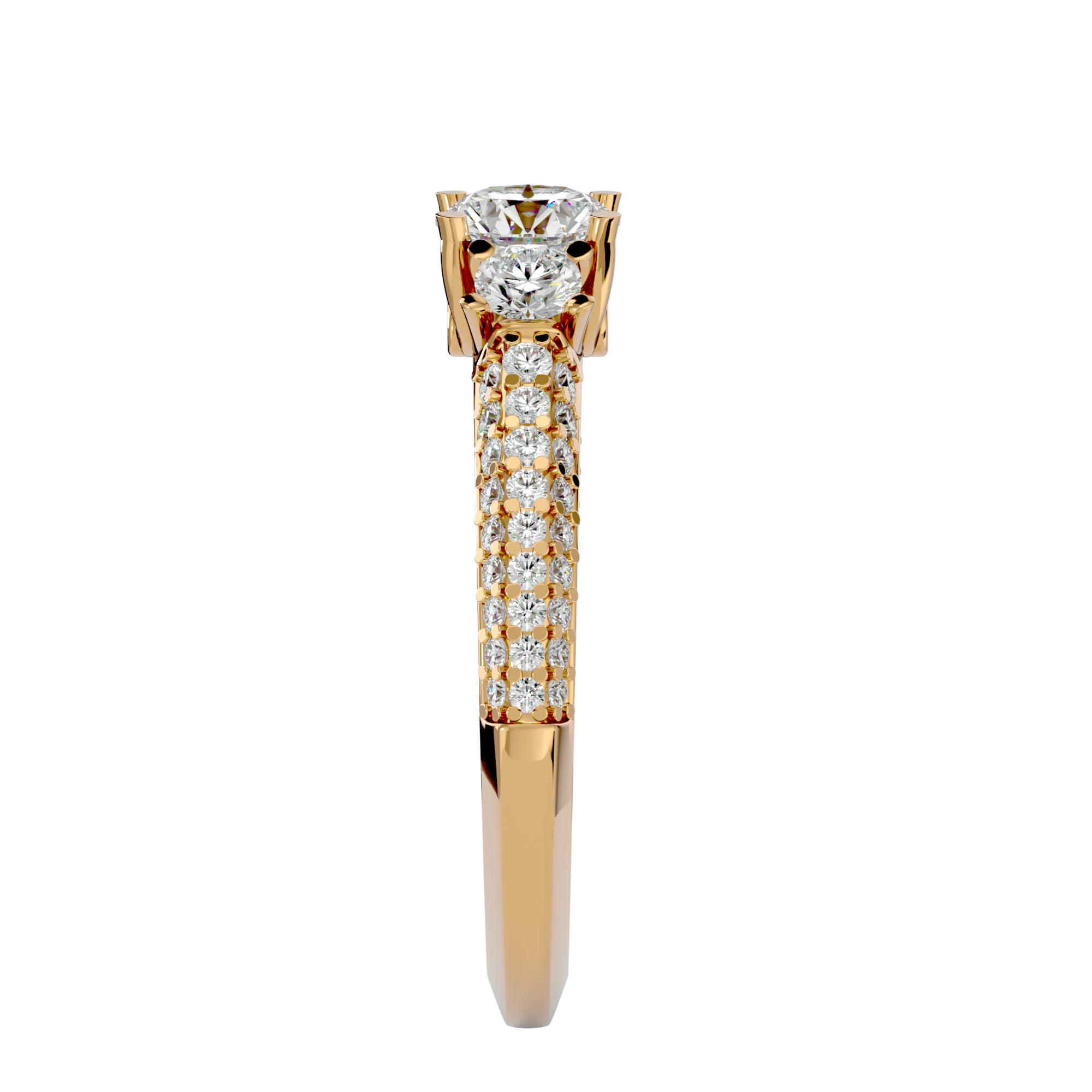 1 1/4 ctw Round Three Stone Lab Grown Diamond Ring