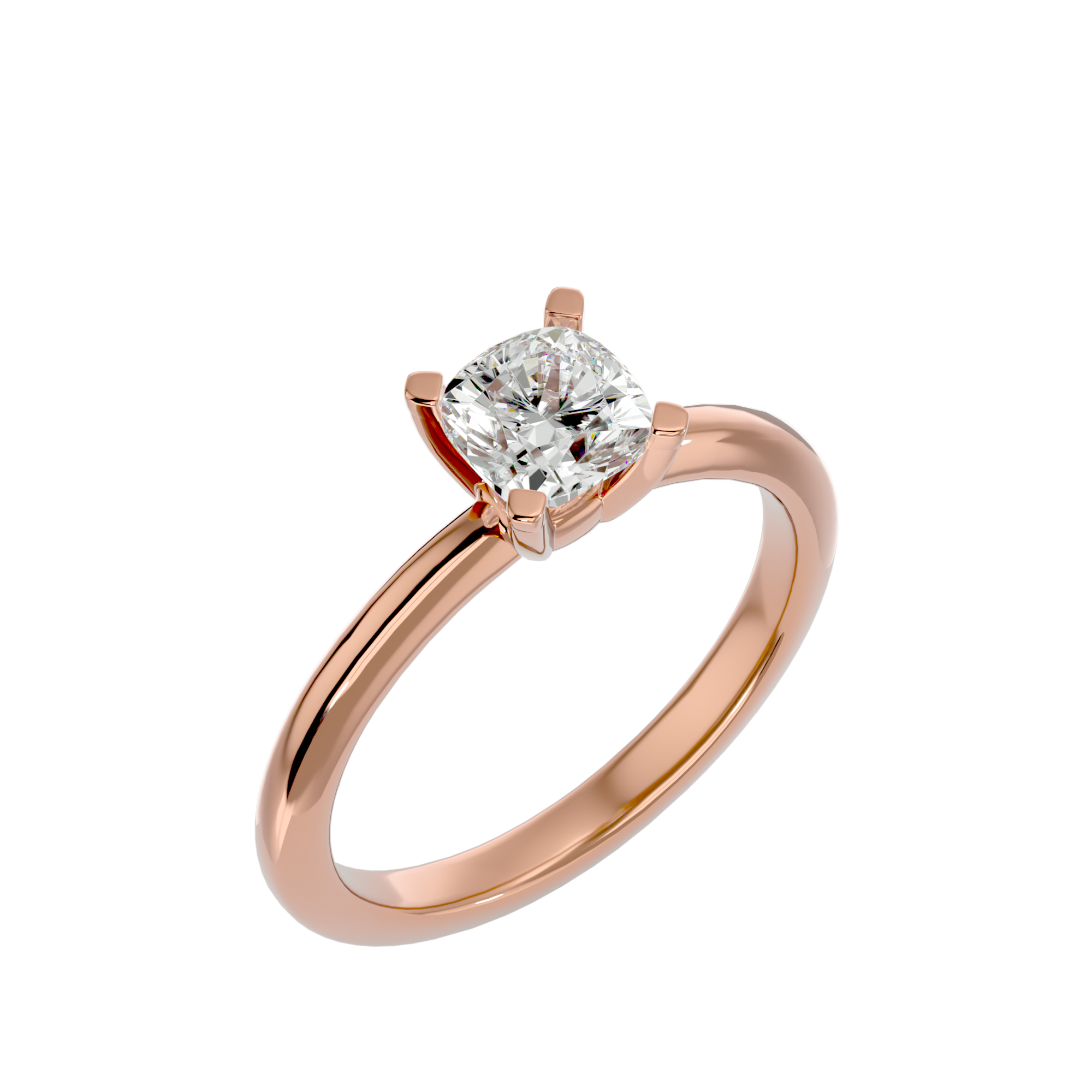 1 1/4 ctw Cushion-Cut Lab Grown Diamond Solitaire Engagement Ring