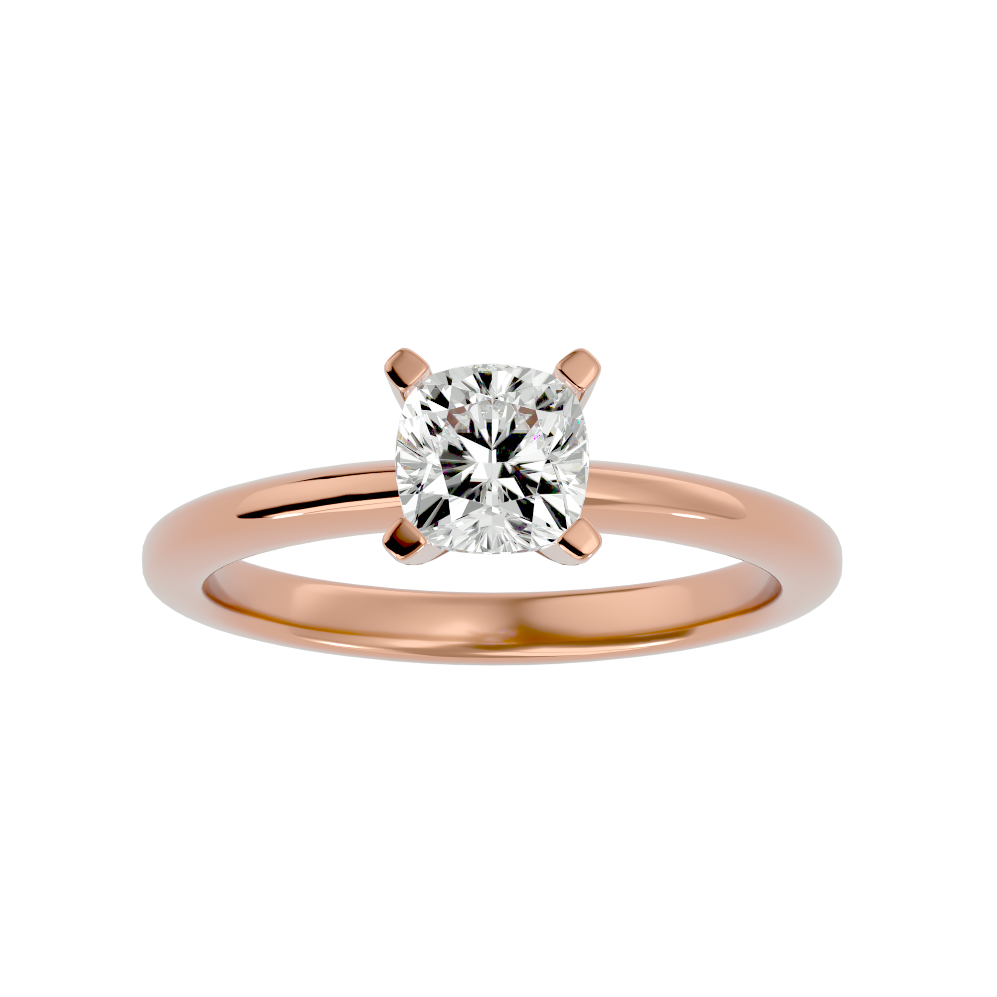 1 1/4 ctw Cushion-Cut Lab Grown Diamond Solitaire Engagement Ring