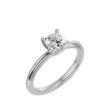 1 1/4 ctw Cushion-Cut Lab Grown Diamond Solitaire Engagement Ring