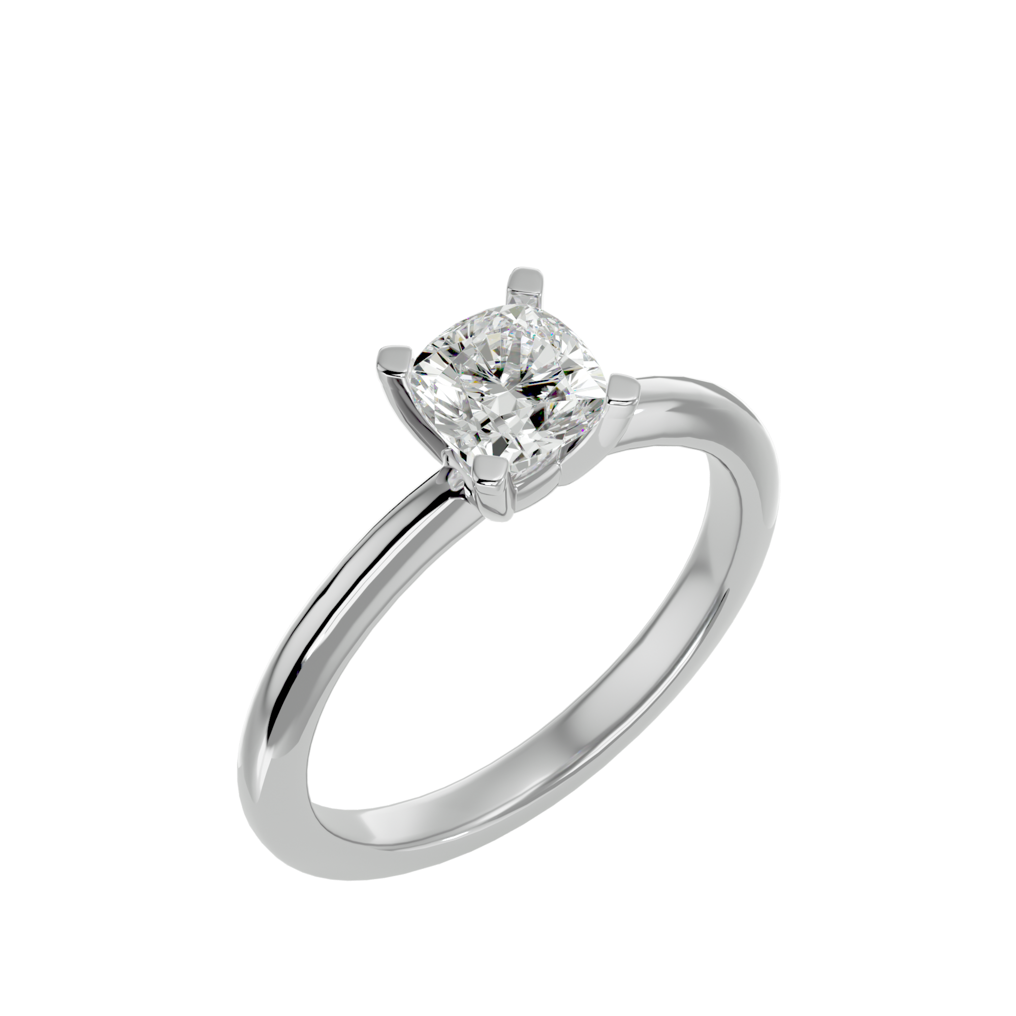 1 1/4 ctw Cushion-Cut Lab Grown Diamond Solitaire Engagement Ring