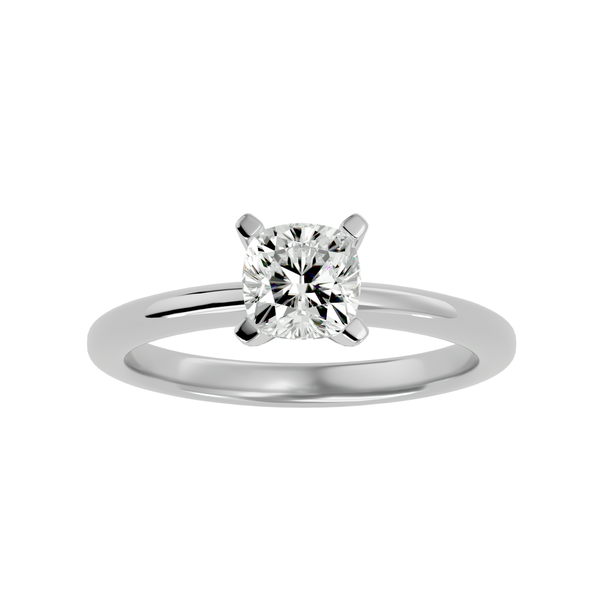1 1/4 ctw Cushion-Cut Lab Grown Diamond Solitaire Engagement Ring