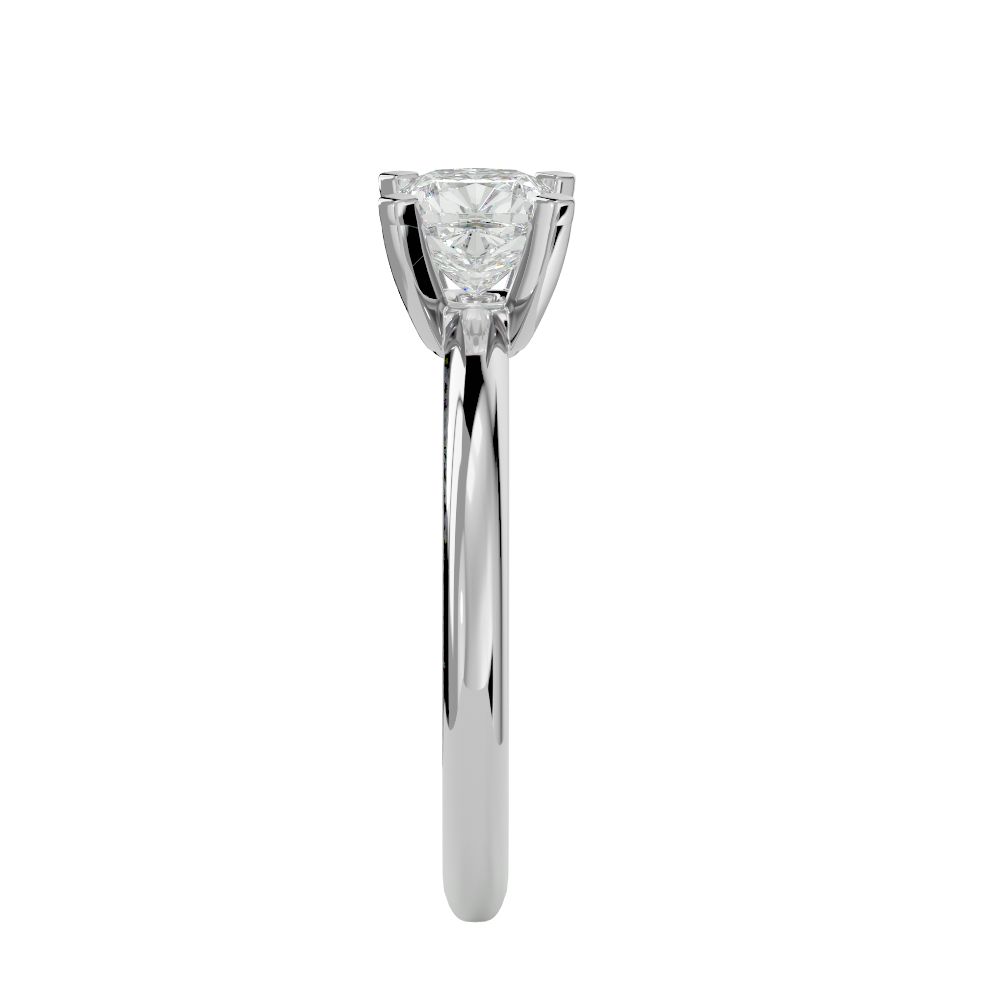 1 1/4 ctw Cushion-Cut Lab Grown Diamond Solitaire Engagement Ring