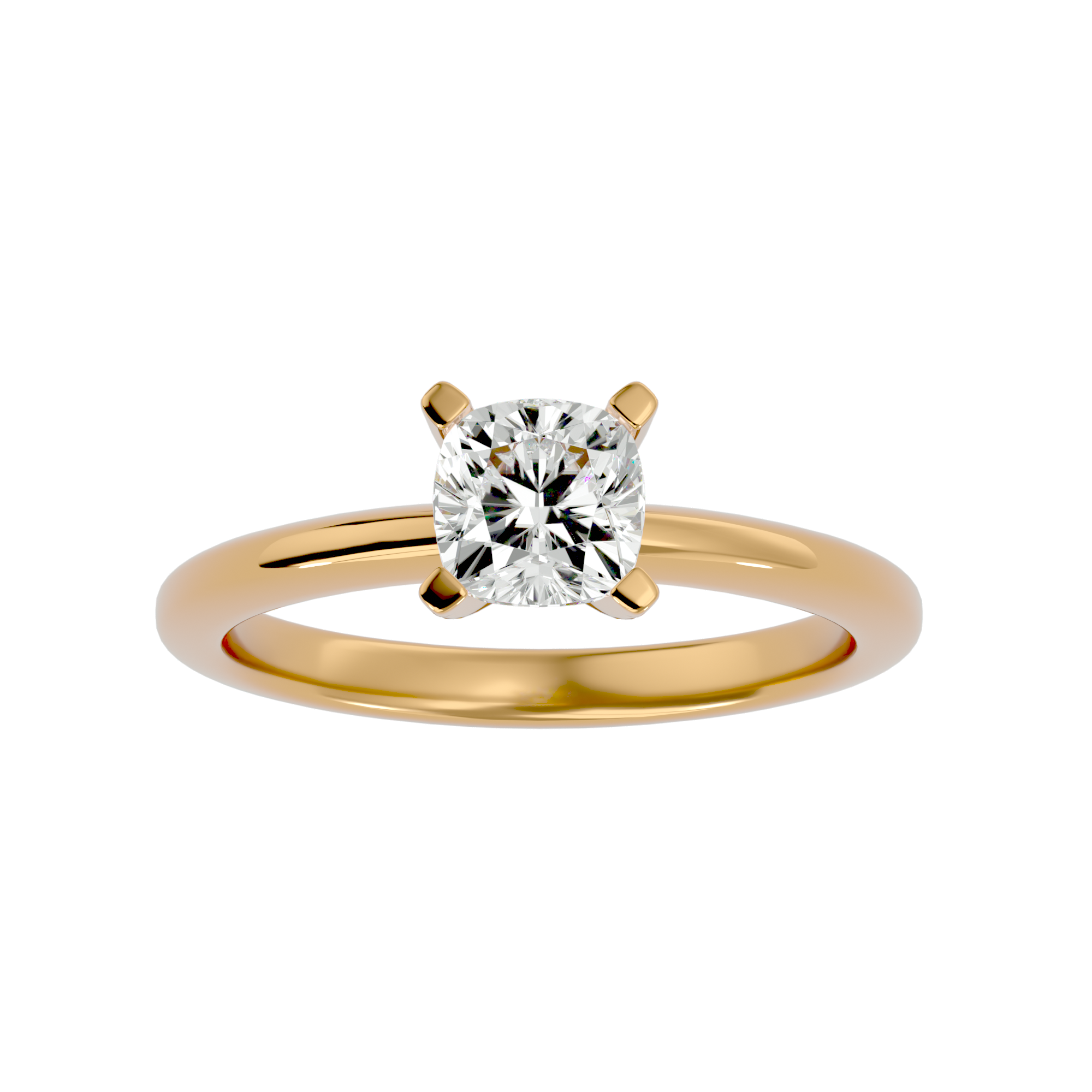1 1/4 ctw Cushion-Cut Lab Grown Diamond Solitaire Engagement Ring