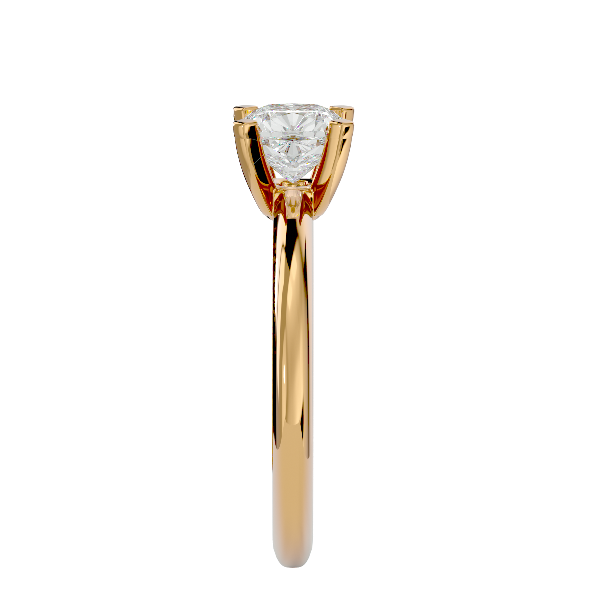 1 1/4 ctw Cushion-Cut Lab Grown Diamond Solitaire Engagement Ring