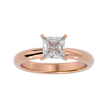 1/2 ctw Princess-Cut Lab Grown Diamond Solitaire Engagement Ring