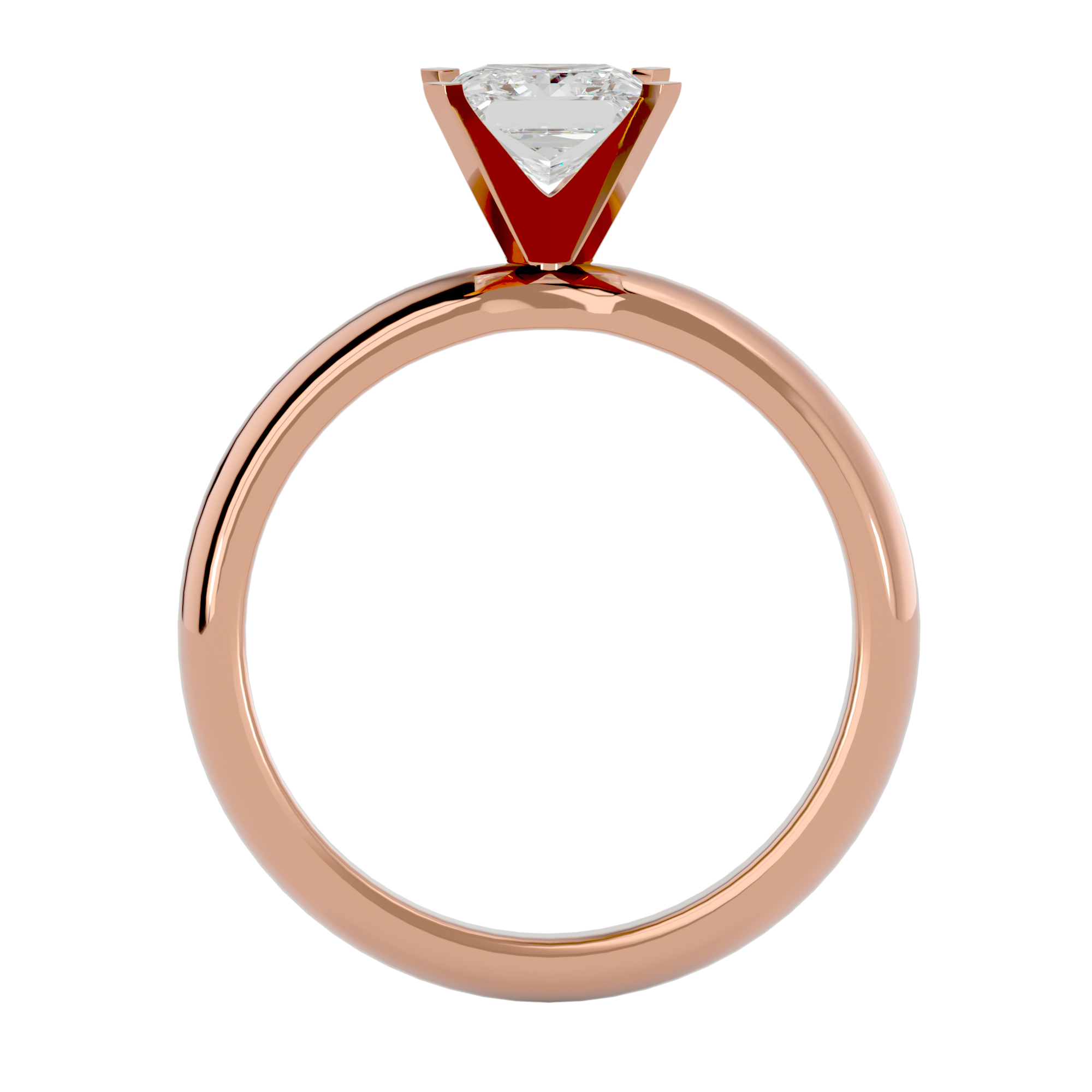 1/2 ctw Princess-Cut Lab Grown Diamond Solitaire Engagement Ring