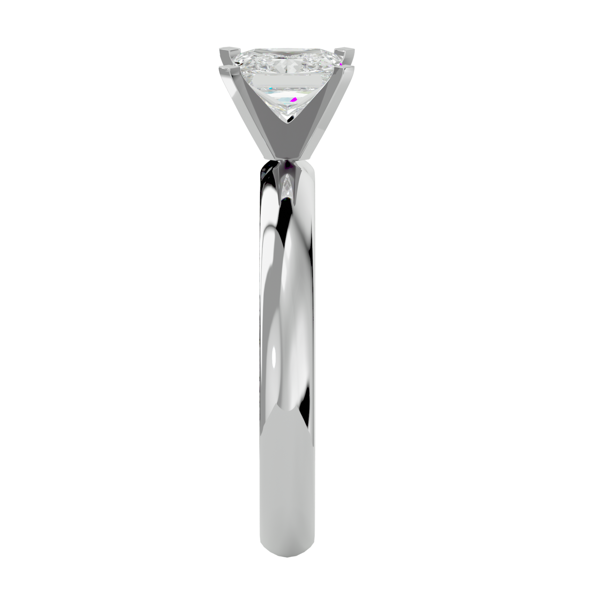 1/2 ctw Princess-Cut Lab Grown Diamond Solitaire Engagement Ring