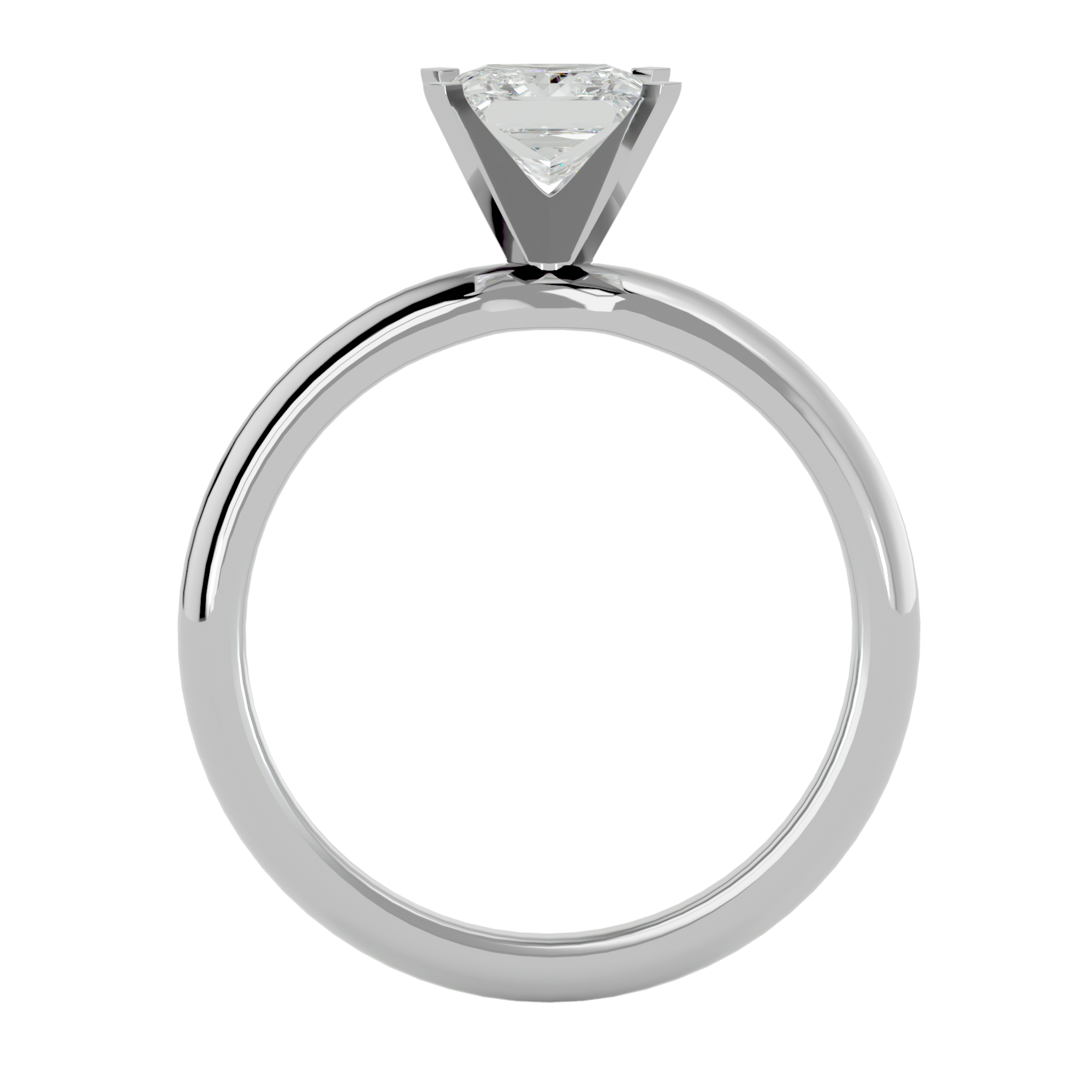1/2 ctw Princess-Cut Lab Grown Diamond Solitaire Engagement Ring