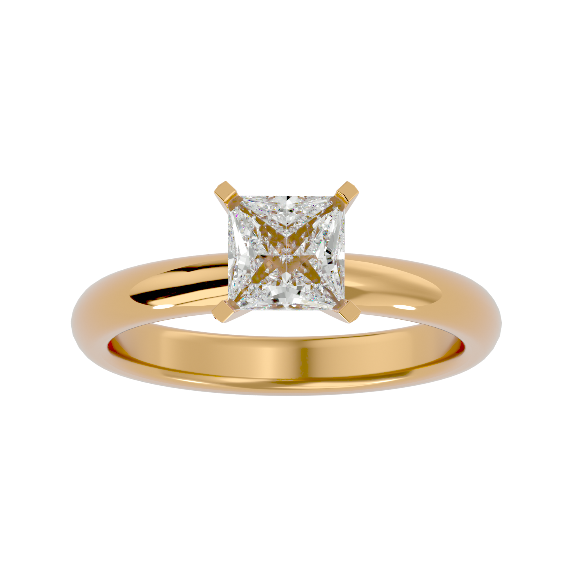 1/2 ctw Princess-Cut Lab Grown Diamond Solitaire Engagement Ring