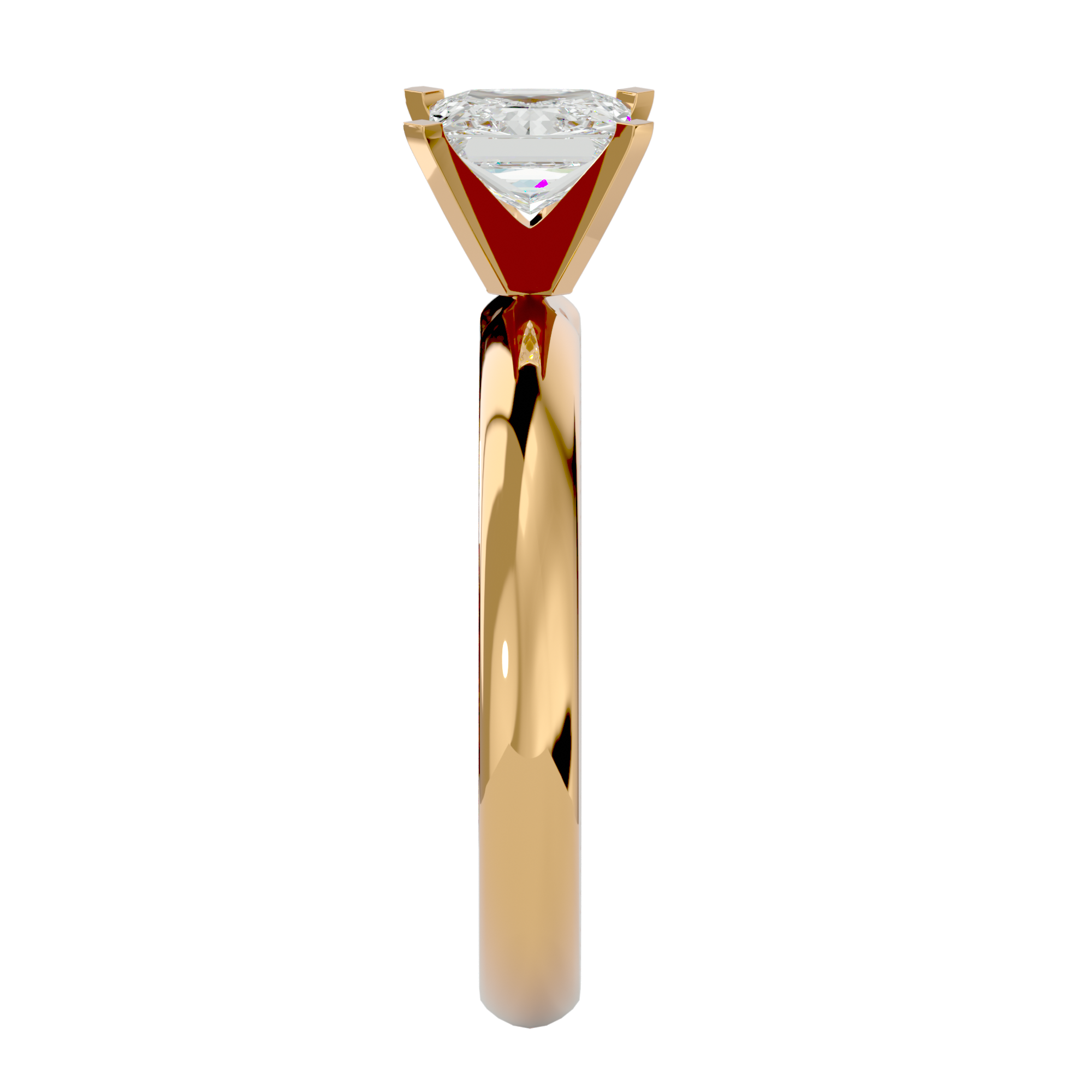 1/2 ctw Princess-Cut Lab Grown Diamond Solitaire Engagement Ring