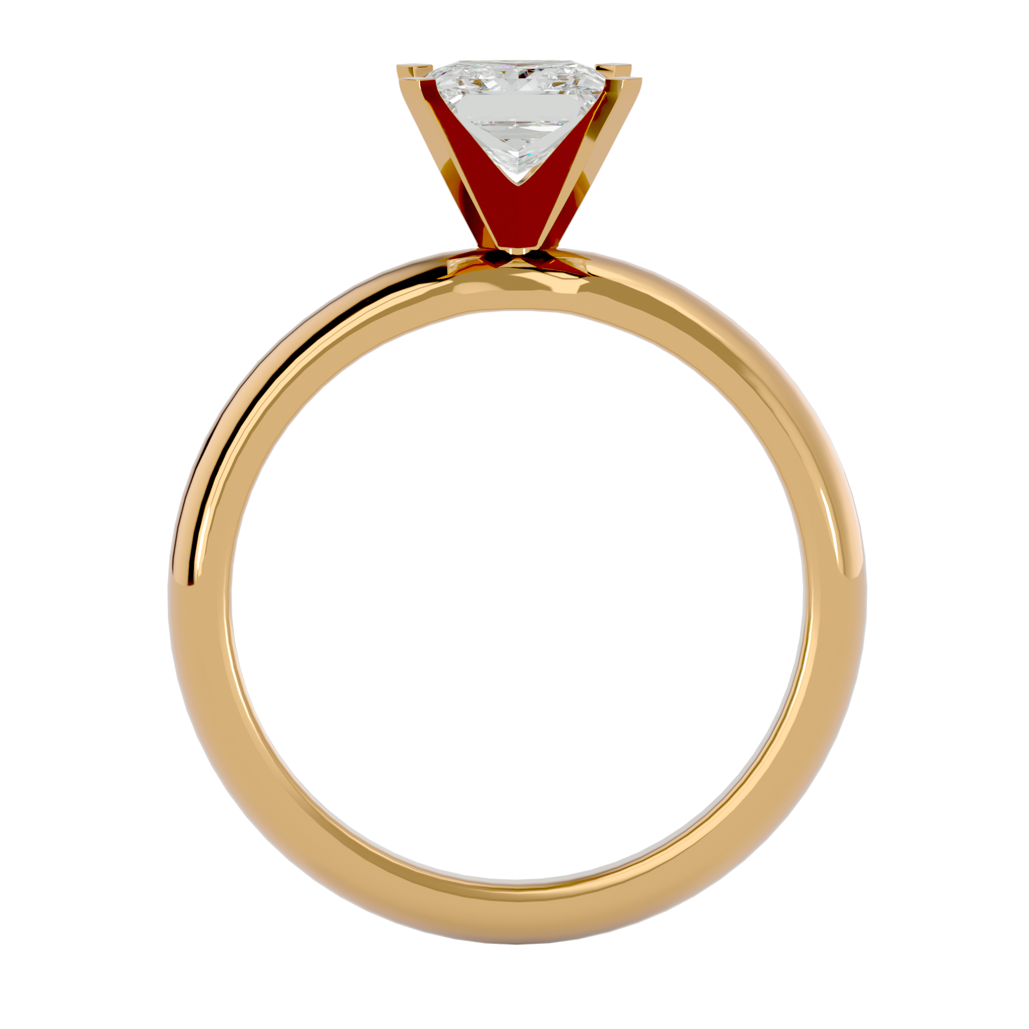 1/2 ctw Princess-Cut Lab Grown Diamond Solitaire Engagement Ring