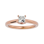 1/2 ctw Princess-Cut Lab Grown Diamond Solitaire Engagement Ring