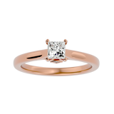 1/2 ctw Princess-Cut Lab Grown Diamond Solitaire Engagement Ring