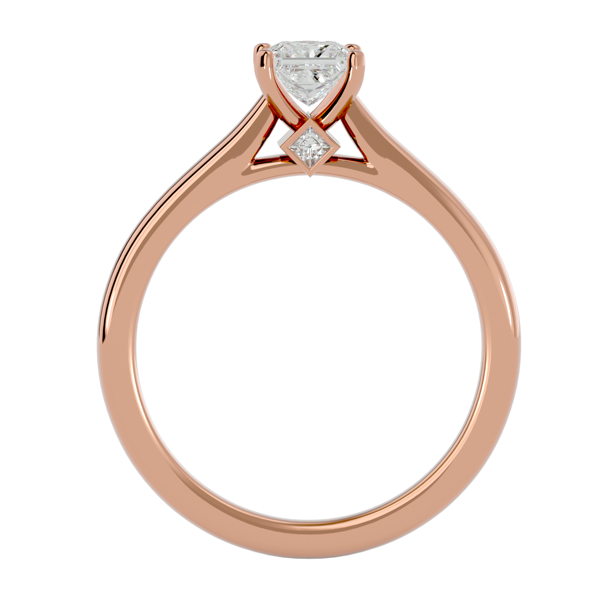 1/2 ctw Princess-Cut Lab Grown Diamond Solitaire Engagement Ring