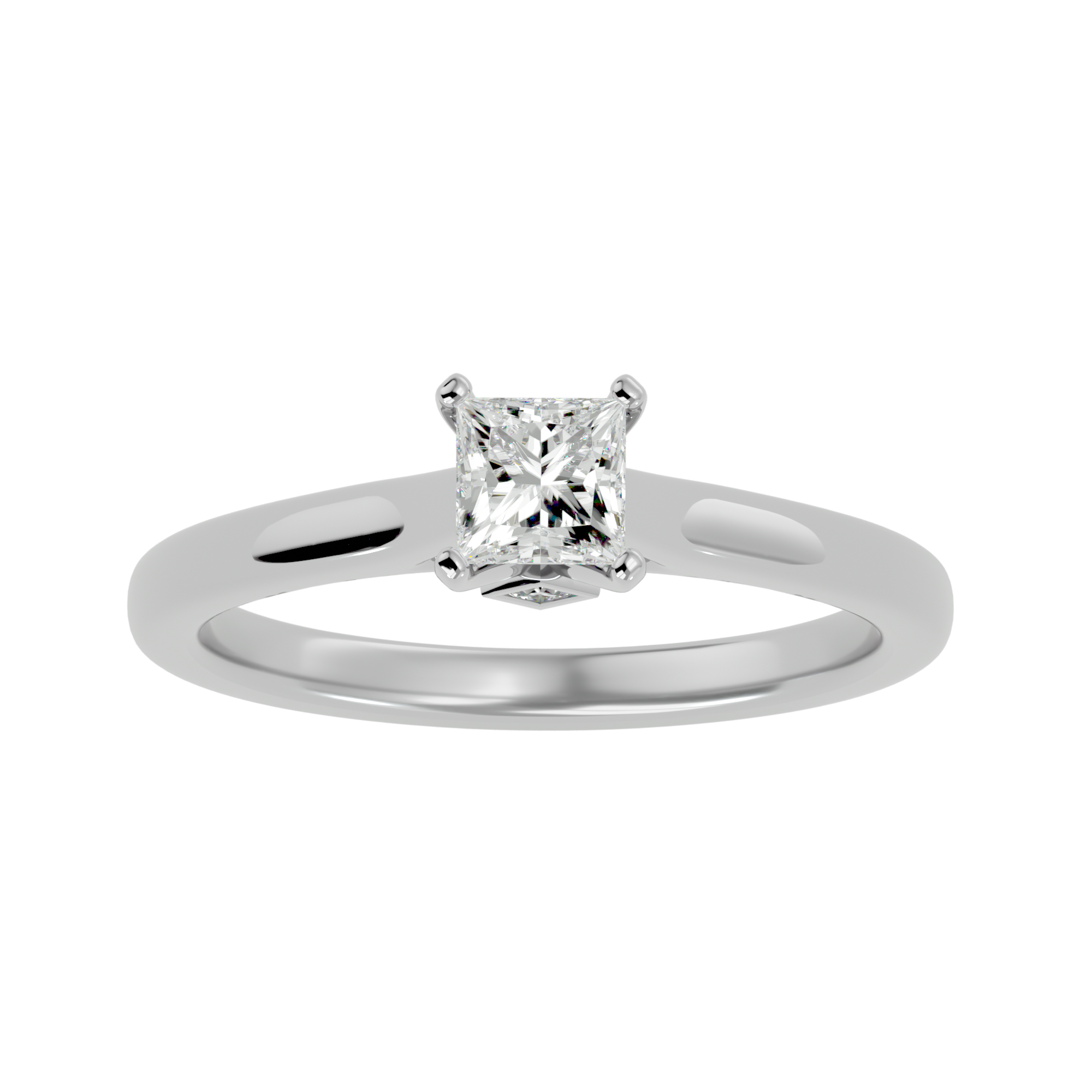 1/2 ctw Princess-Cut Lab Grown Diamond Solitaire Engagement Ring