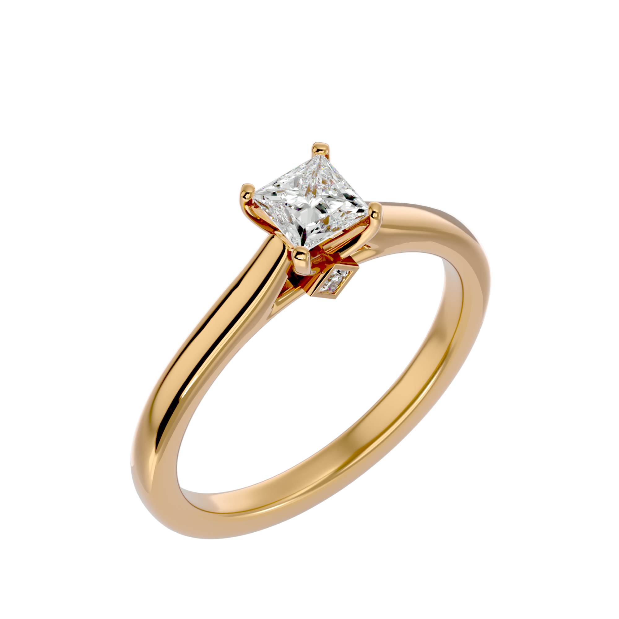1/2 ctw Princess-Cut Lab Grown Diamond Solitaire Engagement Ring