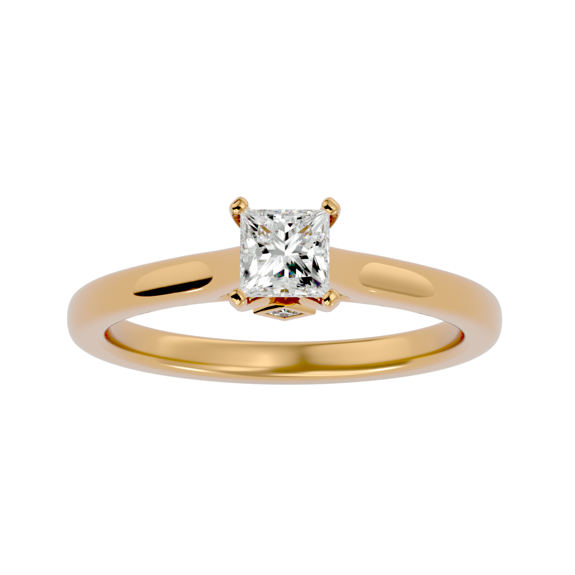 1/2 ctw Princess-Cut Lab Grown Diamond Solitaire Engagement Ring