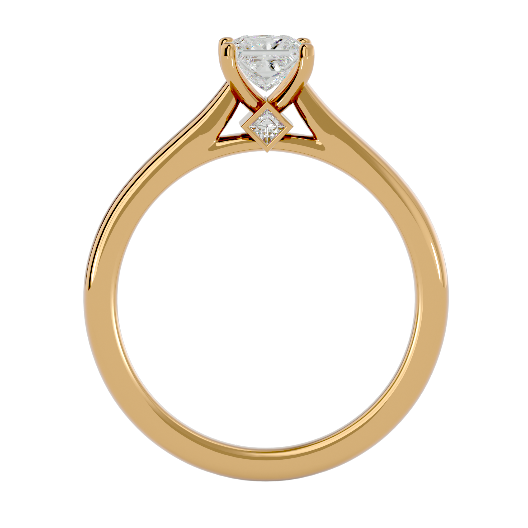 1/2 ctw Princess-Cut Lab Grown Diamond Solitaire Engagement Ring