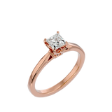 1/2 ctw Princess-Cut Lab Grown Diamond Solitaire Engagement Ring
