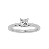 1/2 ctw Princess-Cut Lab Grown Diamond Solitaire Engagement Ring