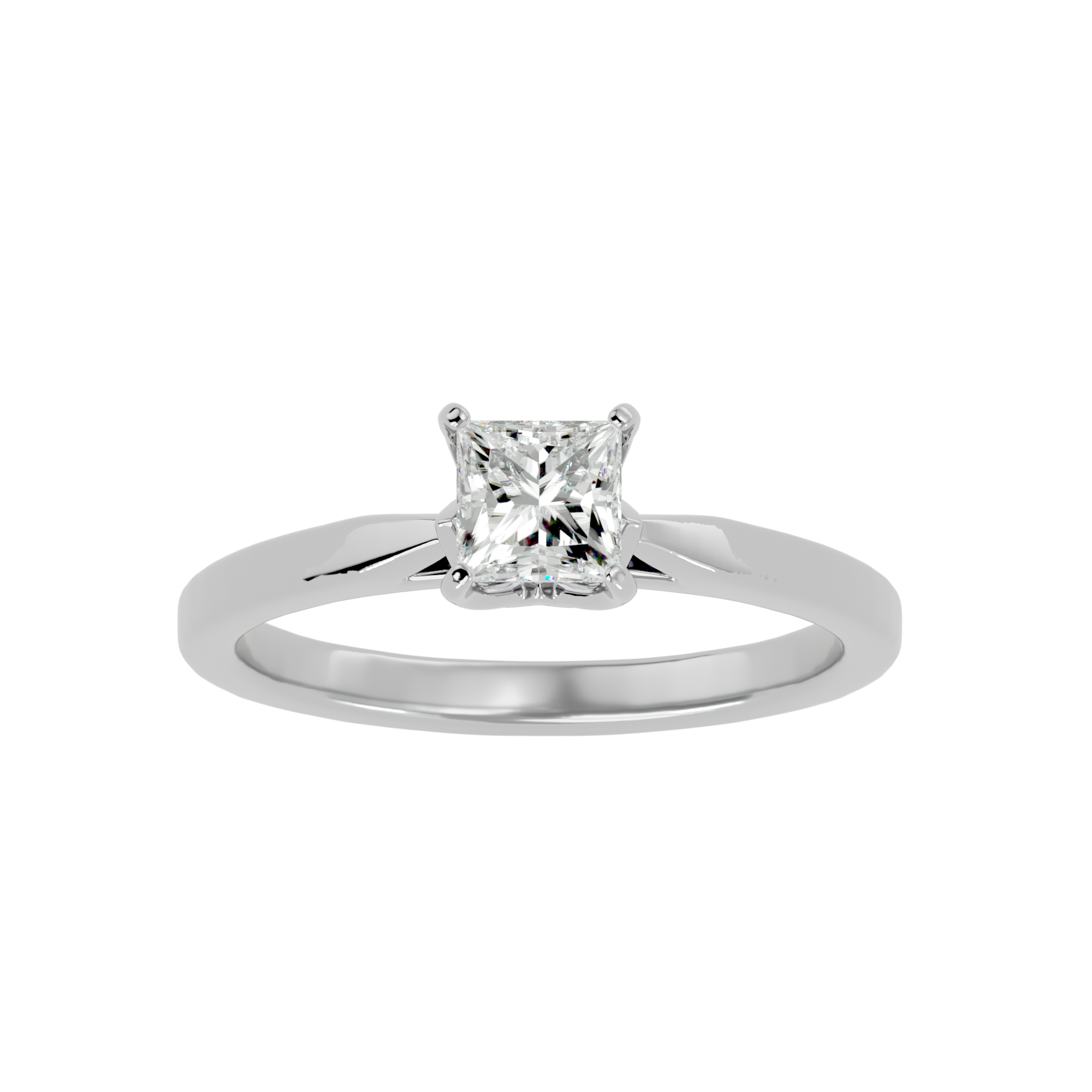 1/2 ctw Princess-Cut Lab Grown Diamond Solitaire Engagement Ring