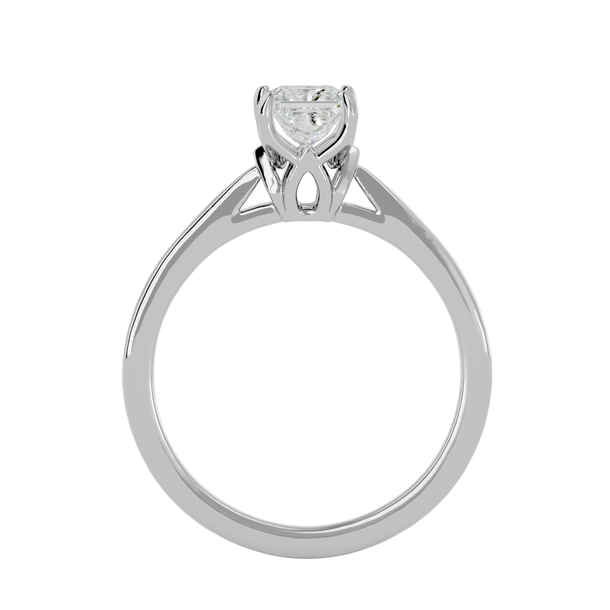 1/2 ctw Princess-Cut Lab Grown Diamond Solitaire Engagement Ring