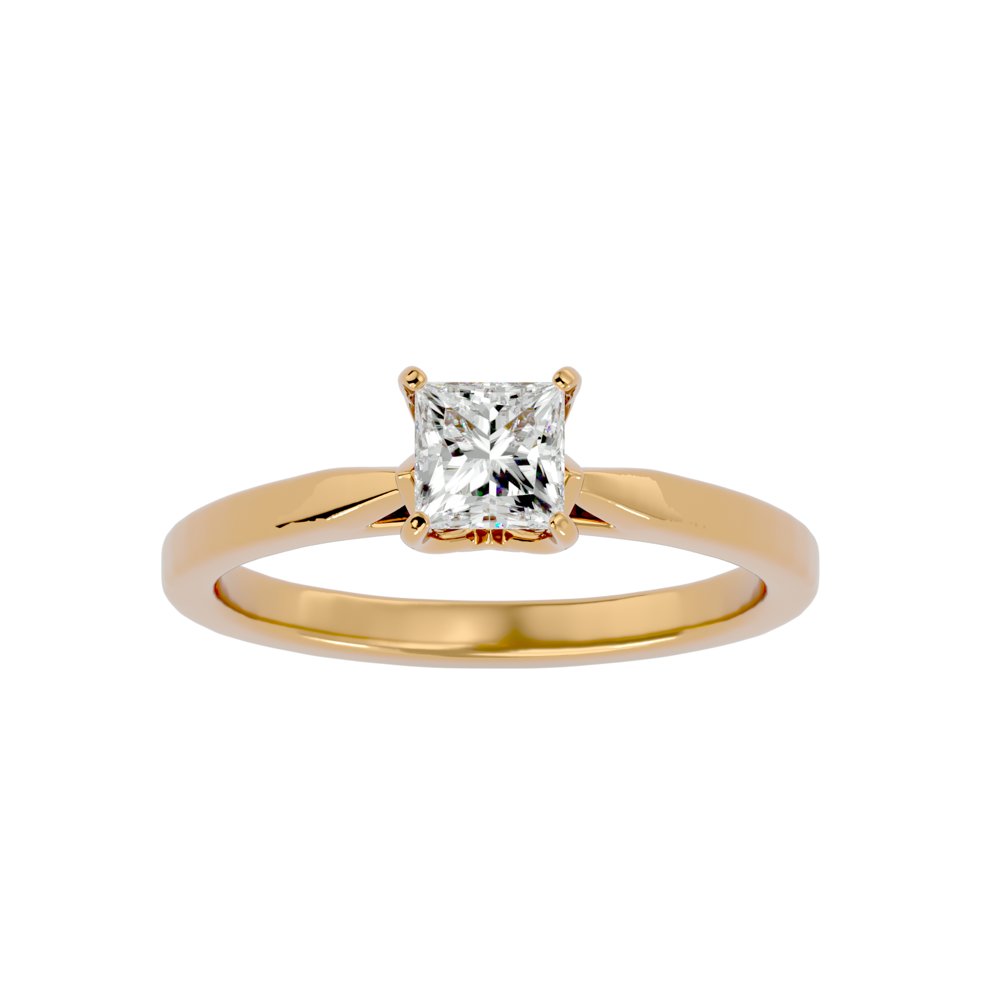 1/2 ctw Princess-Cut Lab Grown Diamond Solitaire Engagement Ring