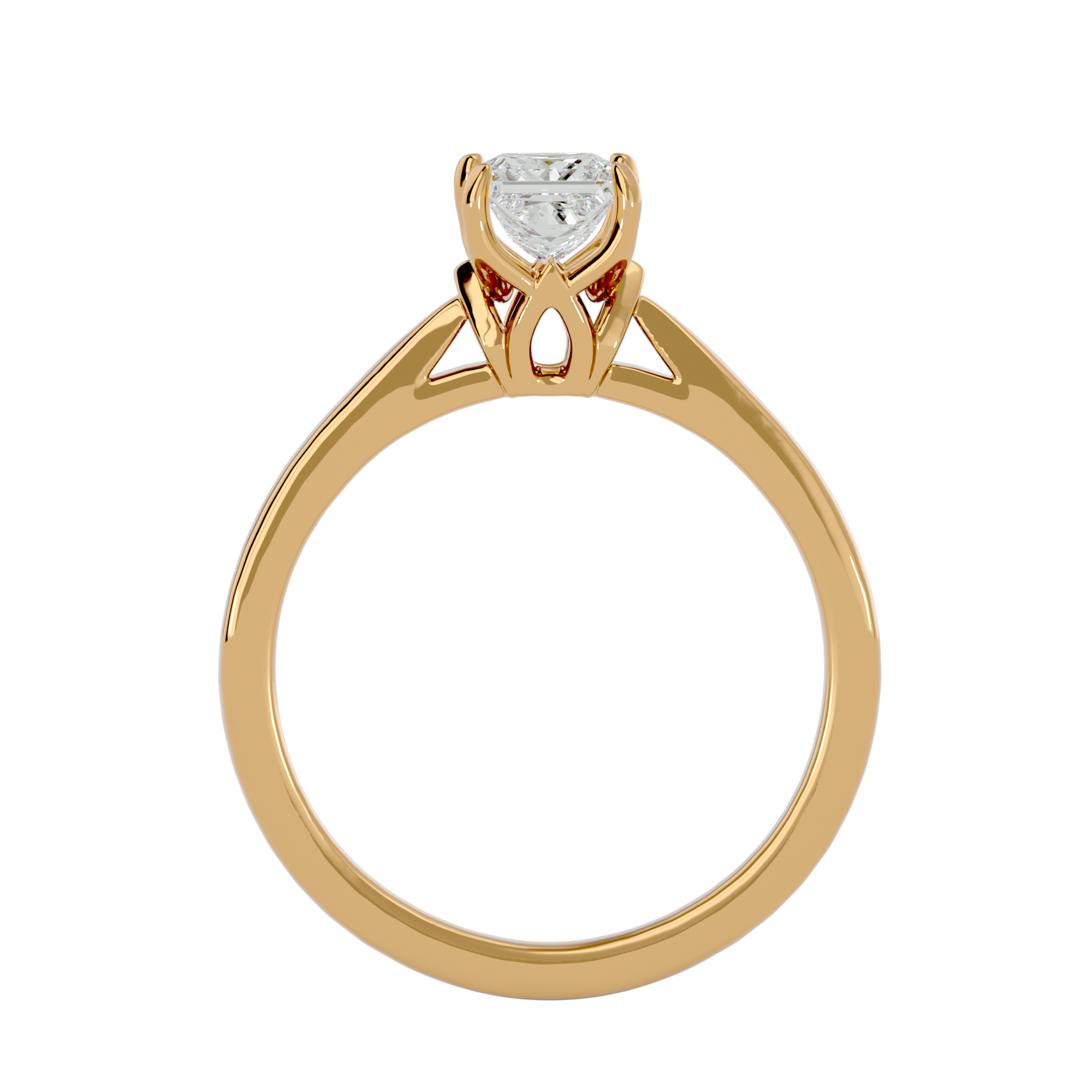1/2 ctw Princess-Cut Lab Grown Diamond Solitaire Engagement Ring