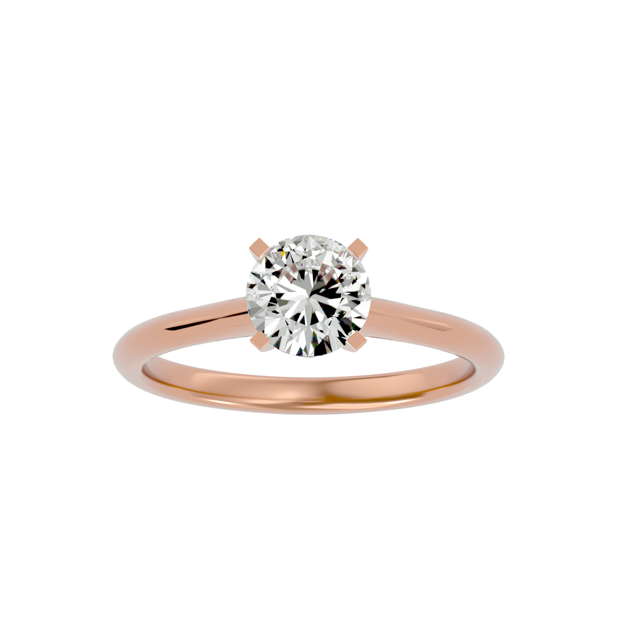 7/8 ctw Round Lab Grown Diamond Solitaire Engagement Ring
