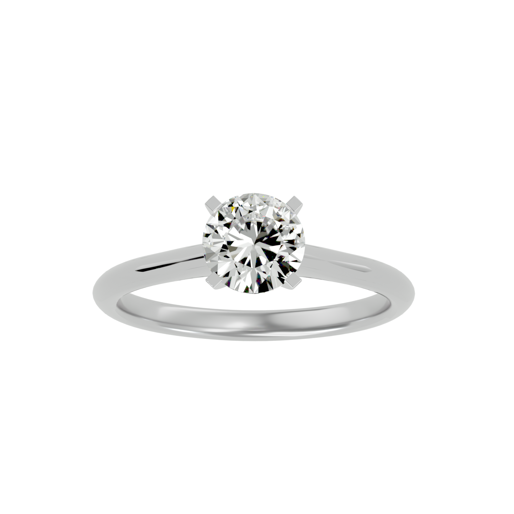 7/8 ctw Round Lab Grown Diamond Solitaire Engagement Ring