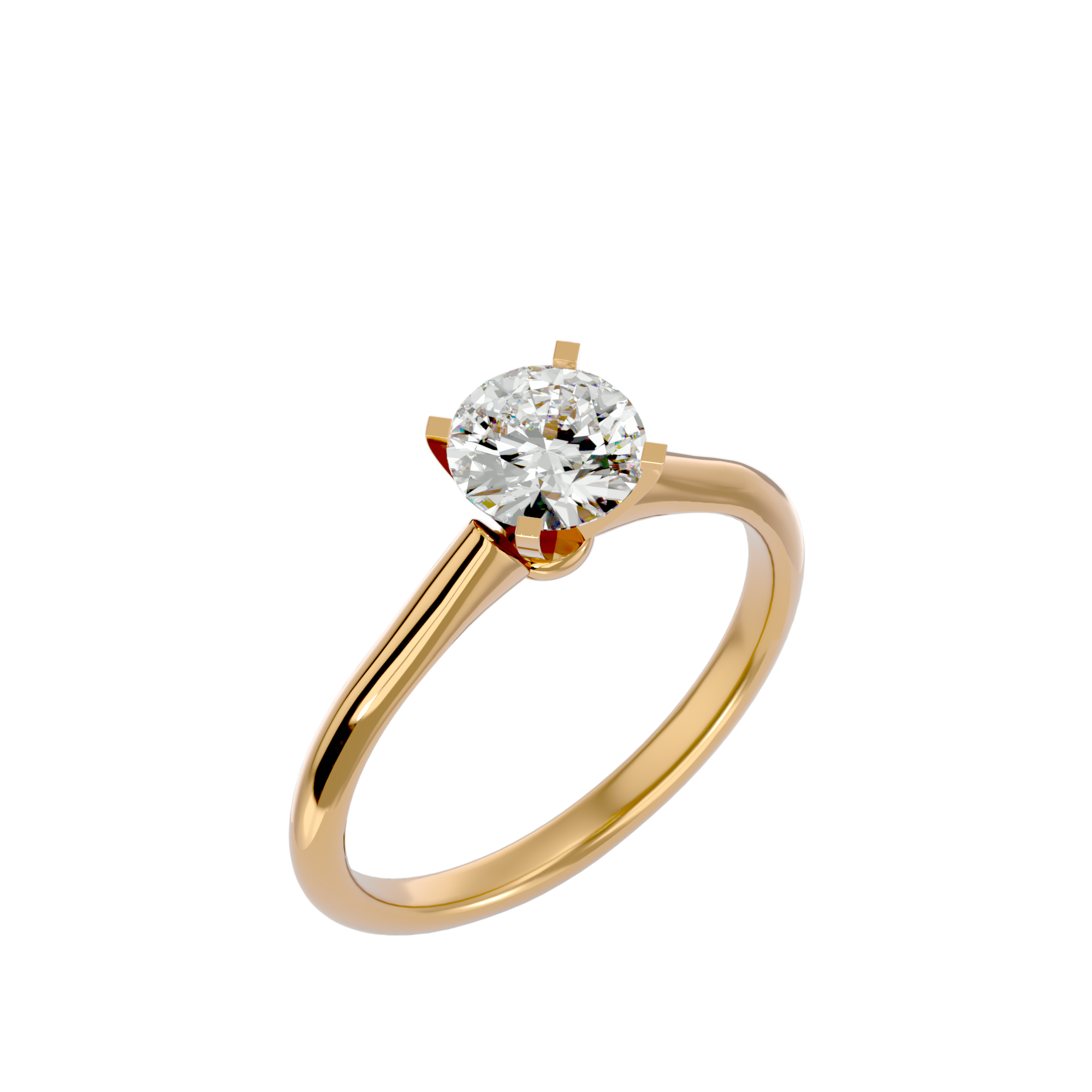7/8 ctw Round Lab Grown Diamond Solitaire Engagement Ring