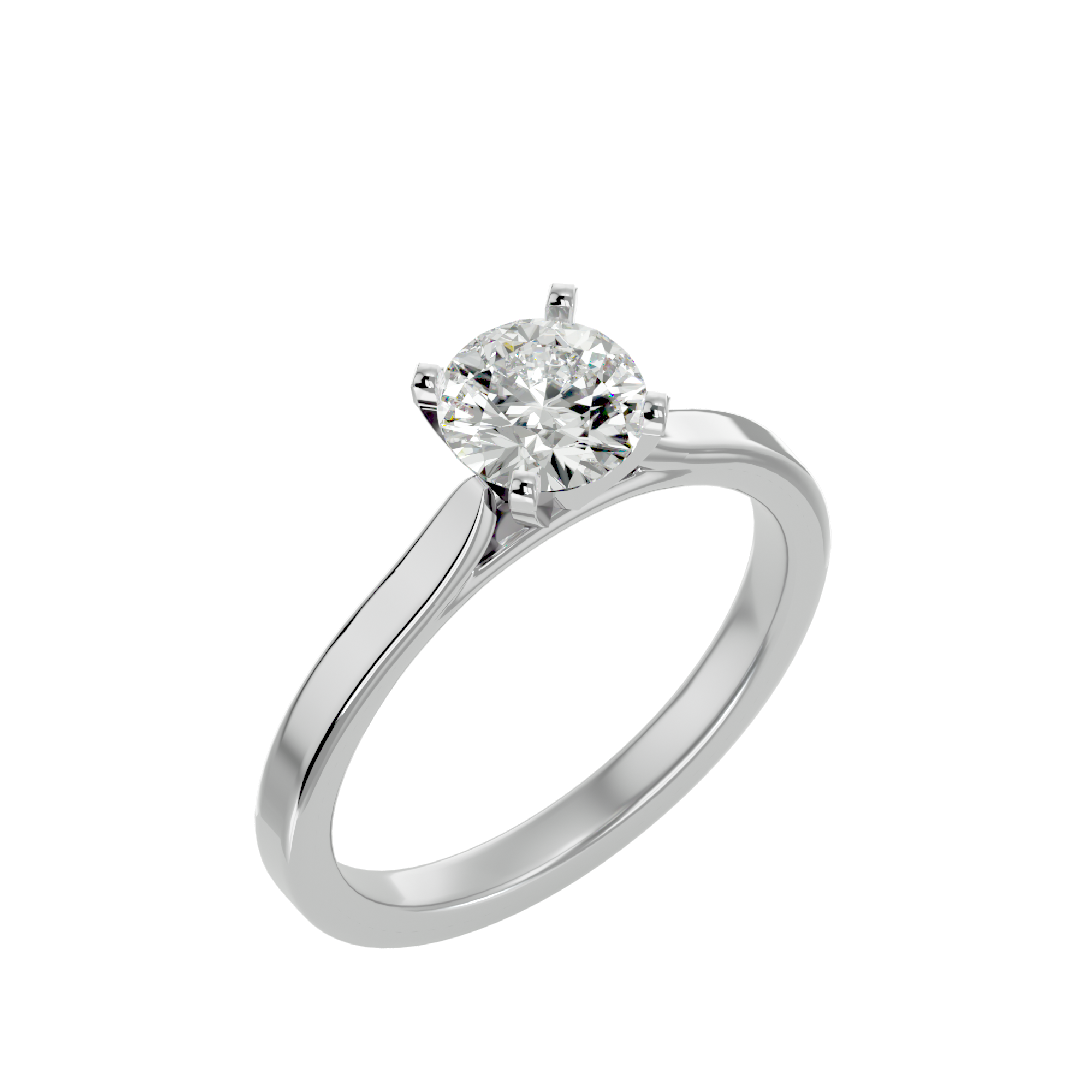 7/8 ctw Round Lab Grown Diamond Solitaire Engagement Ring
