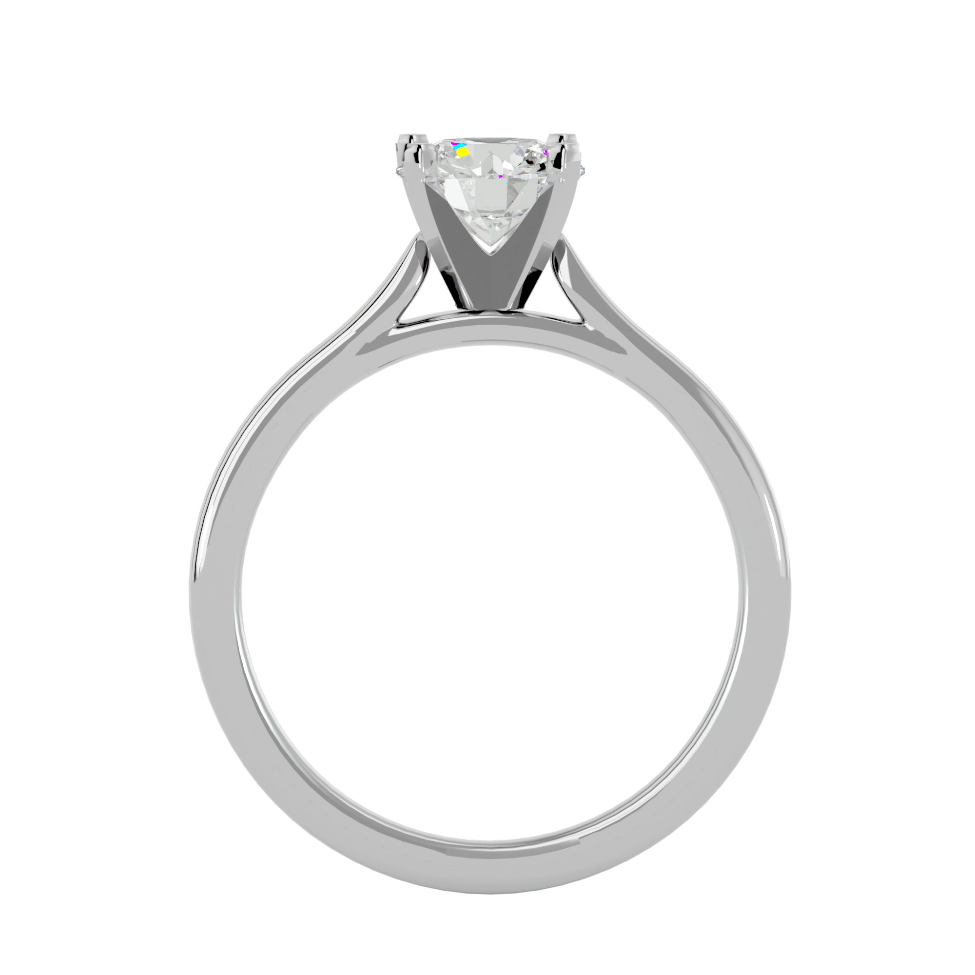 7/8 ctw Round Lab Grown Diamond Solitaire Engagement Ring