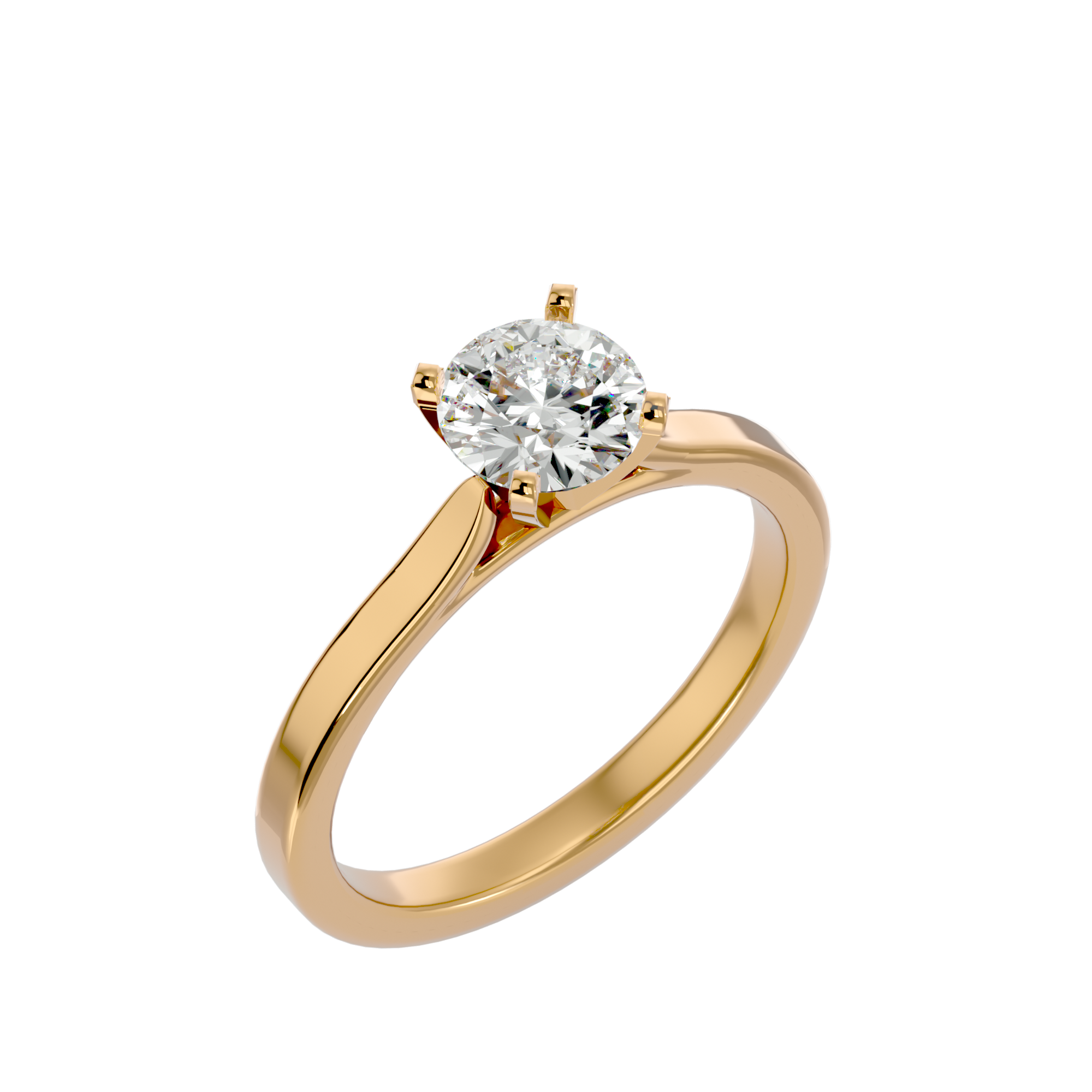 7/8 ctw Round Lab Grown Diamond Solitaire Engagement Ring